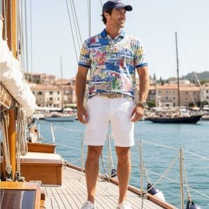 Polo Ralph Lauren Riviera Print Mesh Polo Short 3XL